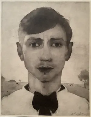 Jan Mankes - Originele Heliogravure Zelfportret 1923 kopen? Bied vanaf 65!