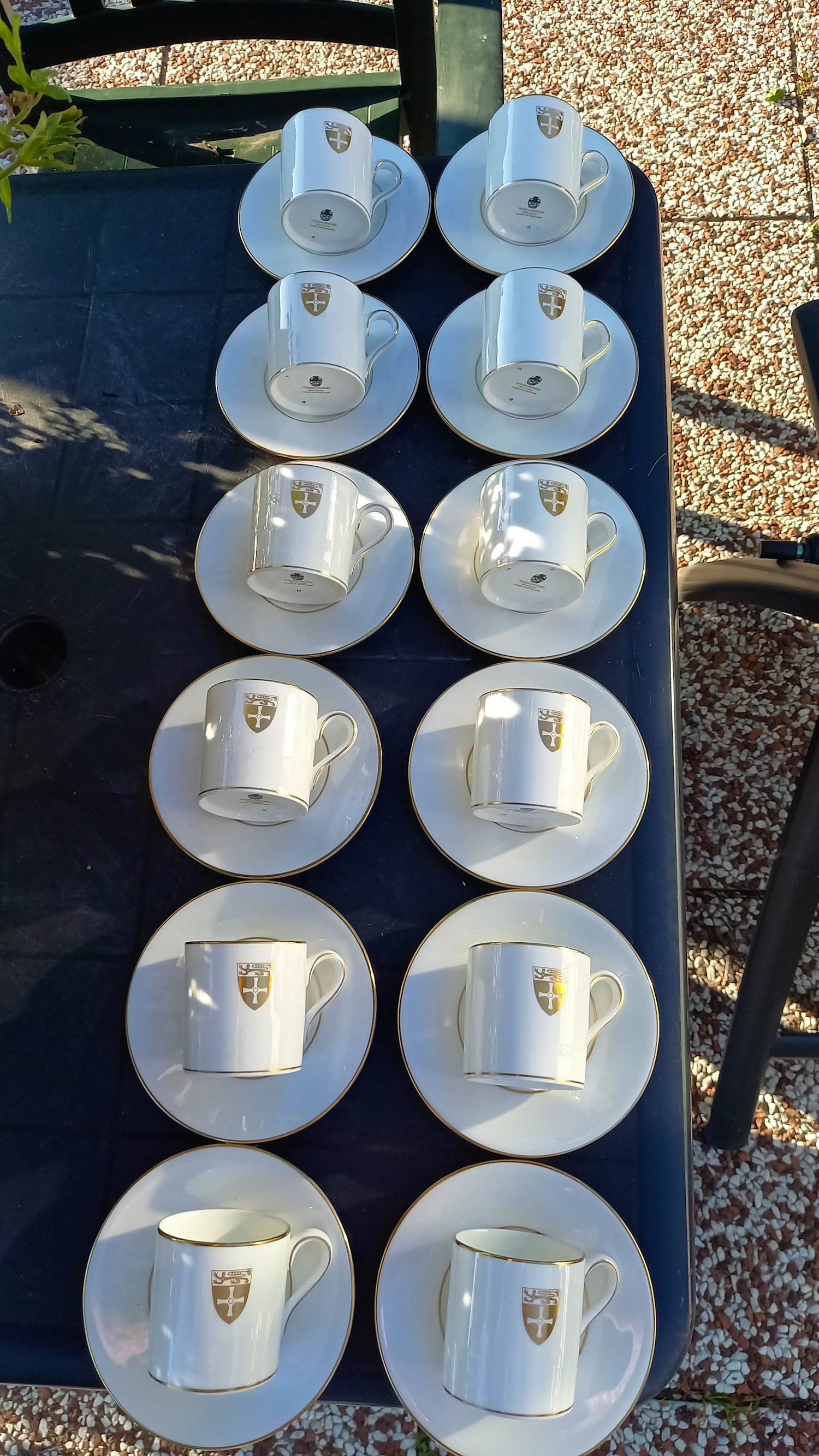 Wedgwood - 12 kop en schotel wapenschild Newcastle University kopen? Bied vanaf 25!