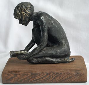 Astrid Veldhuyzen-Koppen - Bronzen leesbeeld / leesbeeldje , “Ontdekkingsreis“ - 2001 kopen? Bied vanaf 1!