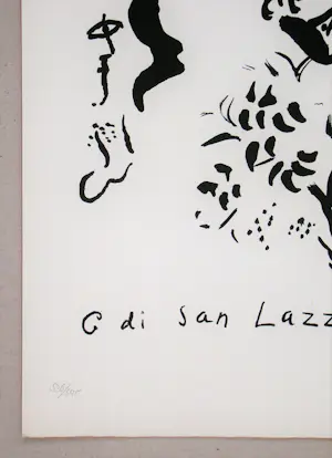 Marc Chagall - Hommage à San Lazzaro - 1975 - Originele lithografie kopen? Bied vanaf 60!