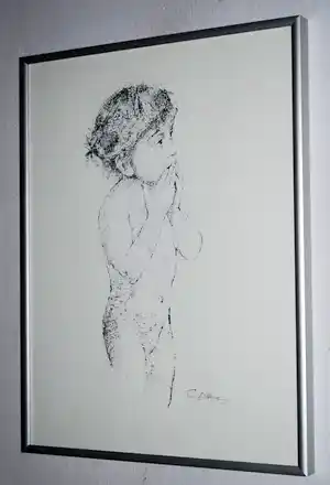 Ton Albers - litho Danielle - en een gesigneerd boek verkocht voor € 40!