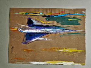 Jacques Pecnard - twee (2) expressionistische gemengde technieken "Mirage jets" gesigneerd kopen? Bied vanaf 1!