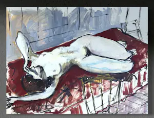 Jean-Marie Planque - Eine wunderschöne und große Aktstudie im Atelier kopen? Bied vanaf 70!