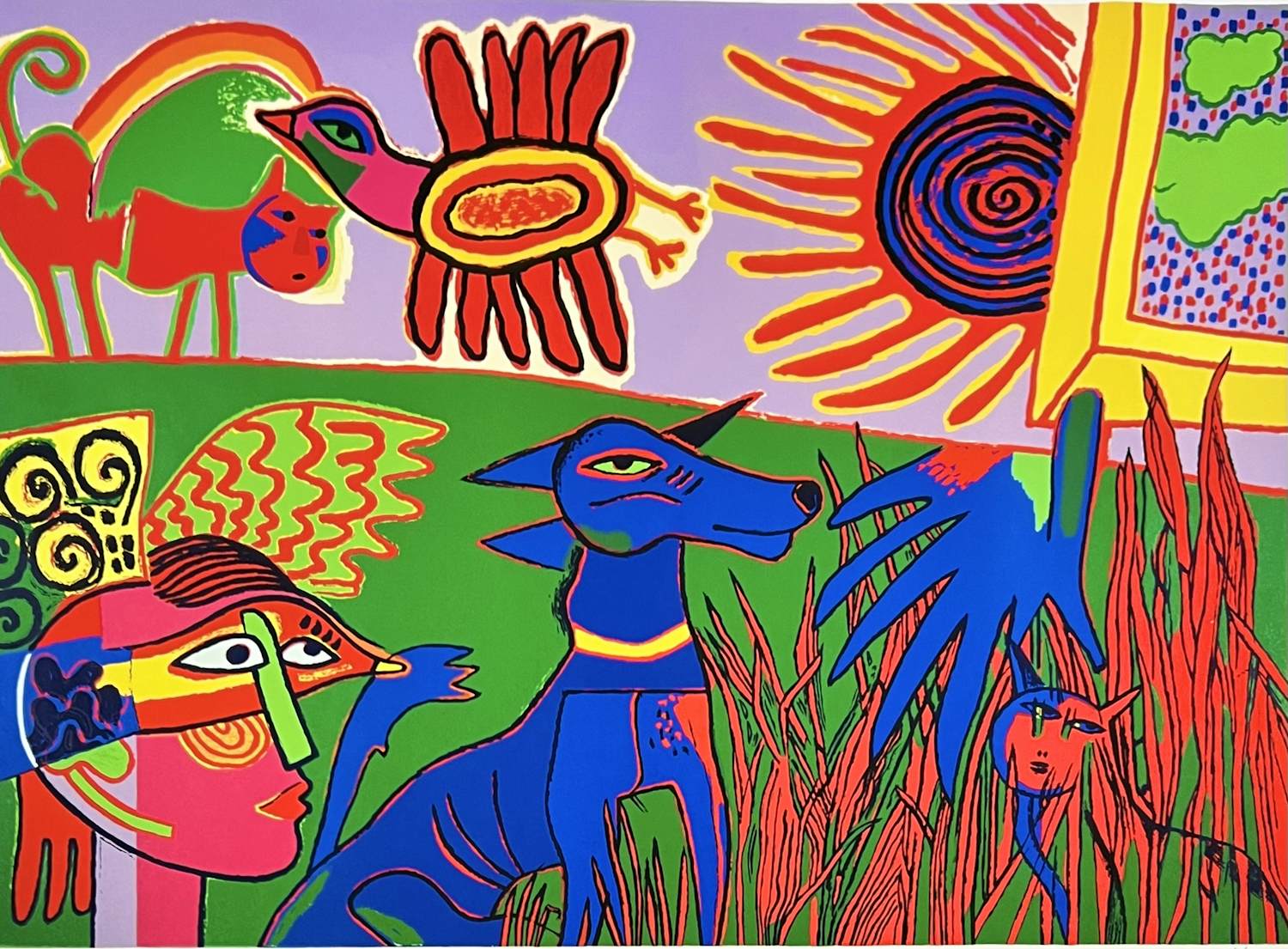 Corneille - Le chien bleu / De blauwe hond 1990 - Exemplaire HC Hors Commerce verkocht voor € 230!