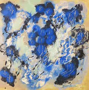 Bert Braam - Acryl op doek, Zonder titel verkocht voor € 1!