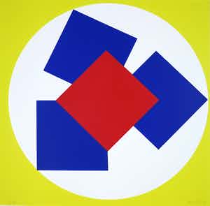 Bob Bonies - Zeefdruk, Z.t. Geometrisch Abstractie verkocht voor € 60!