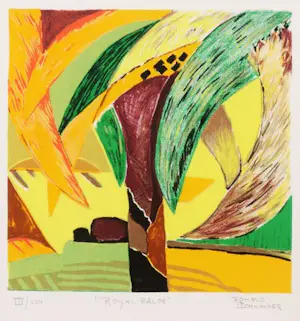 Ronald Boonacker - Kleurenzeefdruk ROYAL PALM Handgesigneerd kopen? Bied vanaf 55!
