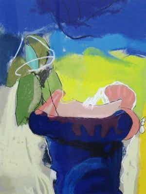 Henk van Vessem - Gr Kleurenzeefdruk VAAS met BLOEM Handgesigneerd verkocht voor € 35!