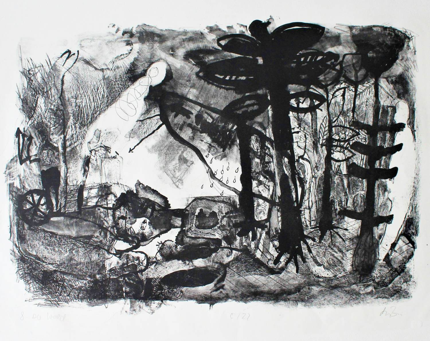 Werner Liebmann - „Der Wald" - Lithographie - Auflage von 22 - signiert kopen? Bied vanaf 120!