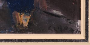 Niet of onleesbaar gesigneerd - Olieverf op board, Stadsgezicht - Ingelijst kopen? Bied vanaf 1!