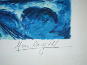 AcheterMarc Chagall - Lovers over Paris - Lithografie - 1985? Enchérissez de 300!