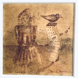 Theo den Boon - Pentekening, hand gesigneerd, ingelijst, 1974 kopen? Bied vanaf 15!