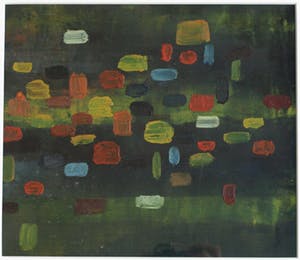 Niet of onleesbaar gesigneerd - Olieverf op papier , “Abstract” - ingelijst – ca 1960 kopen? Bied vanaf 10!