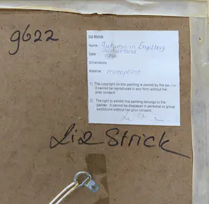 Liz Strick - Monotype, Autumn in Engelberg, Switzerland - Ingelijst kopen? Bied vanaf 1!