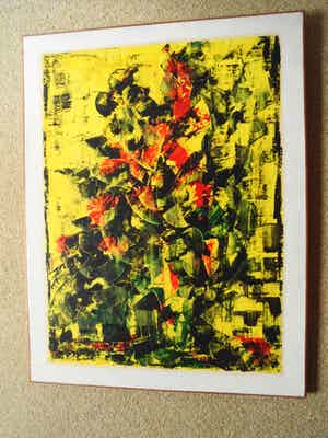 Bram Pihl - Olieverfschilderij - Abstract verkocht voor € 90!