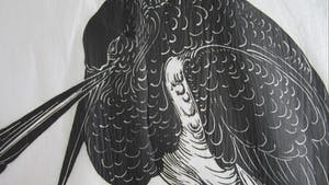 Jan Schonk - 2 houtsnedes "Kaketoe" en "twee reigers". kopen? Bied vanaf 35!