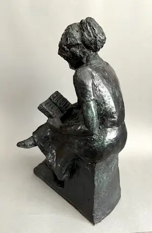 Siem Wardenaar - Jongedame met boek (mooi formaat) kopen? Bied vanaf 475!