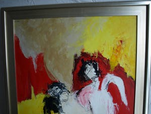 Menno Bauer - Acryl op doek , Bedrieglijk is de stilte - ingelijst - GROOT - 116 x 95 cm kopen? Bied vanaf 1!