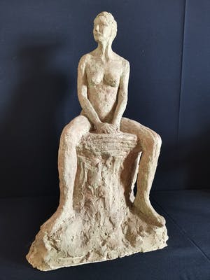 Niet of onleesbaar gesigneerd - Zittend naakte dame kopen? Bied vanaf 1!