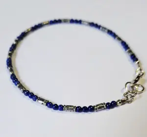 Nieuwe zilveren Armband van lapis lazuli 925 zilver - fijne armband kopen? Bied vanaf 75!