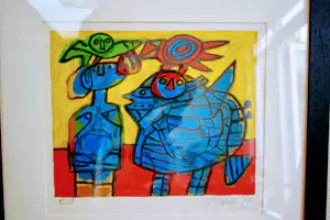 Corneille - Litho - Femme et oiseaux - EA - Geheel nieuw ingelijst kopen? Bied vanaf 225!