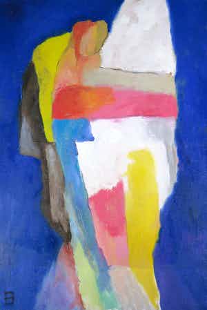 Philip Vencken - Olieverf op doek, Zonder titel (Groot) verkocht voor € 100!