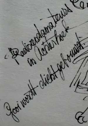 Peter Vos - Pentekening: Bij ons in Holland - 1960 kopen? Bied vanaf 195!