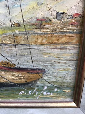 Pierre Stefani - Bootjes aan de kust van Etretat kopen? Bied vanaf 15!