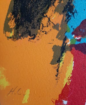 Eugene Brands - Litho, Streaming against black. Nieuwe houten lijst met museumglas. kopen? Bied vanaf 275!