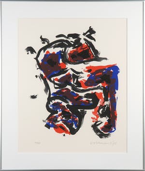 Theo Wolvecamp - Litho, Abstract figuur - Ingelijst kopen? Bied vanaf 100!