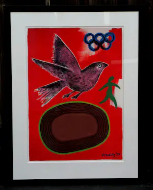 Corneille - Ingelijste litho: Pour les jeux olympics - 1993 (nette lijst) kopen? Bied vanaf 75!