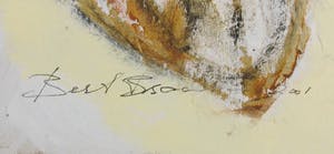 Bert Braam - Gemengde techniek op karton, Lot van twee abstracte composities kopen? Bied vanaf 1!