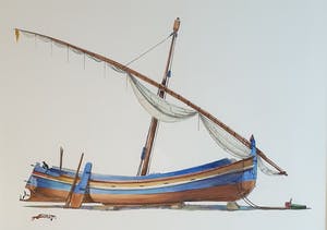 Niet of onleesbaar gesigneerd - Schip na het schilderen kopen? Bied vanaf 1!