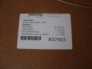 Titus Nolte - Zeefdruk, Titel ,"Groen". Ingelijst kopen? Bied vanaf 10!