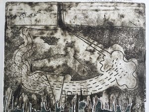 Kees Okx - Heliotropisme | unieke en zeldzame ets (E.A. VII/X) - in bijzondere wissellijst kopen? Bied vanaf 89!