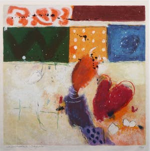 Alexander Vogels - Zeefdruk, Zonder titel - Ingelijst kopen? Bied vanaf 70!