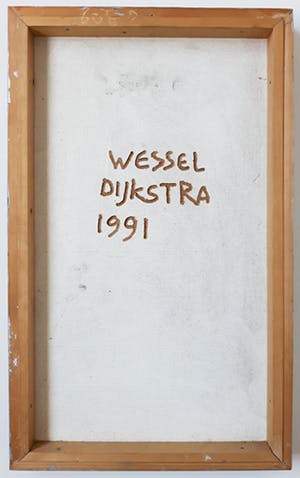 Wessel Dijkstra - Geometrisch abstract compositie, olieverf op 3D sculptuur (ingelijst) kopen? Bied vanaf 125!