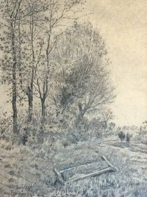 Jan Willem van Borselen - 1825-1892. Boerin met koe in landschap kopen? Bied vanaf 95!