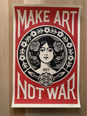 Shepard Fairey - MAKE ART NOT WAR kopen? Bied vanaf 1!