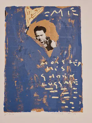 Titus Nolte - Grote gemengde druktechniek op geschept papier "Man Ray" oplage 250 kopen? Bied vanaf 38!