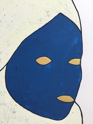 Evelyn Jansen - Zeefdruk met bladgoud, gesigneerd, titel Bildlich kopen? Bied vanaf 35!