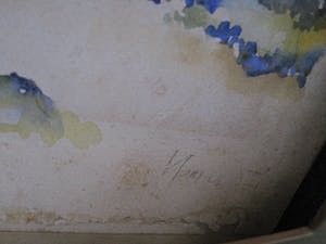Jan Homan - omstreeks 1950 geschilderd Aquarel - Dorpsgezicht Staphorst(?) - gesigneerd kopen? Bied vanaf 12!
