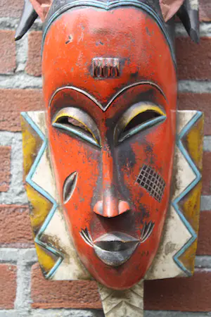 Niet of onleesbaar gesigneerd - Prachtig Afrikaans Gouro Gu Zaouli Masker (20e eeuw) kopen? Bied vanaf 1!