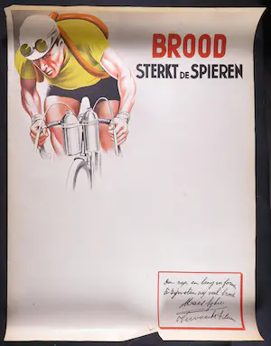 Niet of onleesbaar gesigneerd - Affiche, Brood sterkt de spieren kopen? Bied vanaf 1!