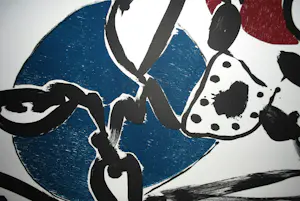 Alphons Freijmuth - ingelijste grote litho in rood/blauw/groen/zwart kopen? Bied vanaf 120!