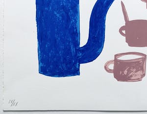 Klaas Gubbels - zeefdruk ‘Blauwe kan met kopjes’ - 2005 - oplage XX. kopen? Bied vanaf 275!