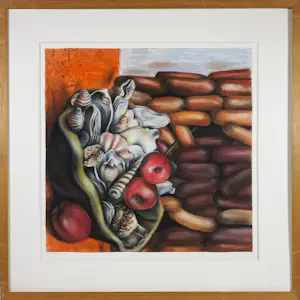 Saskia Griepink - Oliepastelkrijt op papier, Stilleven - Ingelijst kopen? Bied vanaf 70!