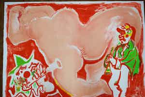 Edouard Pignon - Litho, Titel. "Hommage a Federico Fellini ". verkocht voor € 50!