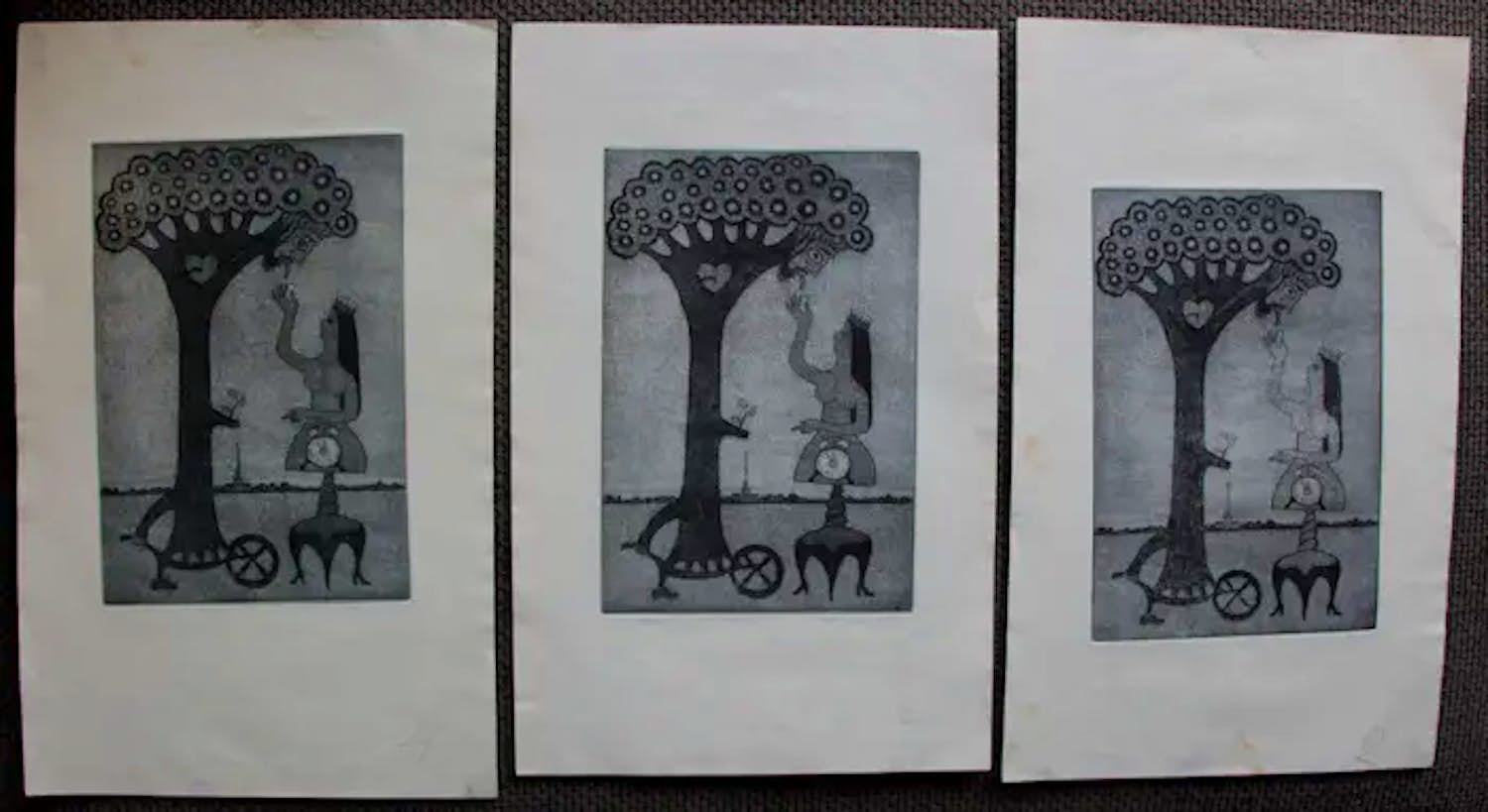 Willem Westbroek - 2 etsen op 1 blad: "voor Joop" - 1971 kopen? Bied vanaf 39!