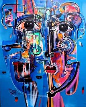 Simeon Gonzales - Rostro de Mujer en Primaverea verkocht voor € 849!